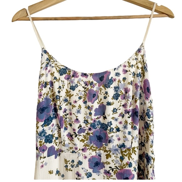 Kimchi Blue White Purple Blue Floral Maxi Dress Size 10 - Picture 4 of 7